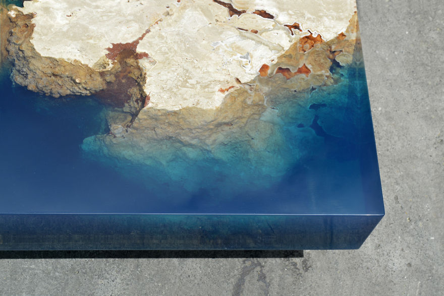 Ocean Coffee Tables That I Made By Merging Natural Stone And Resin Ocean Coffee Tables That I Made By Merging Natural Stone And Resin