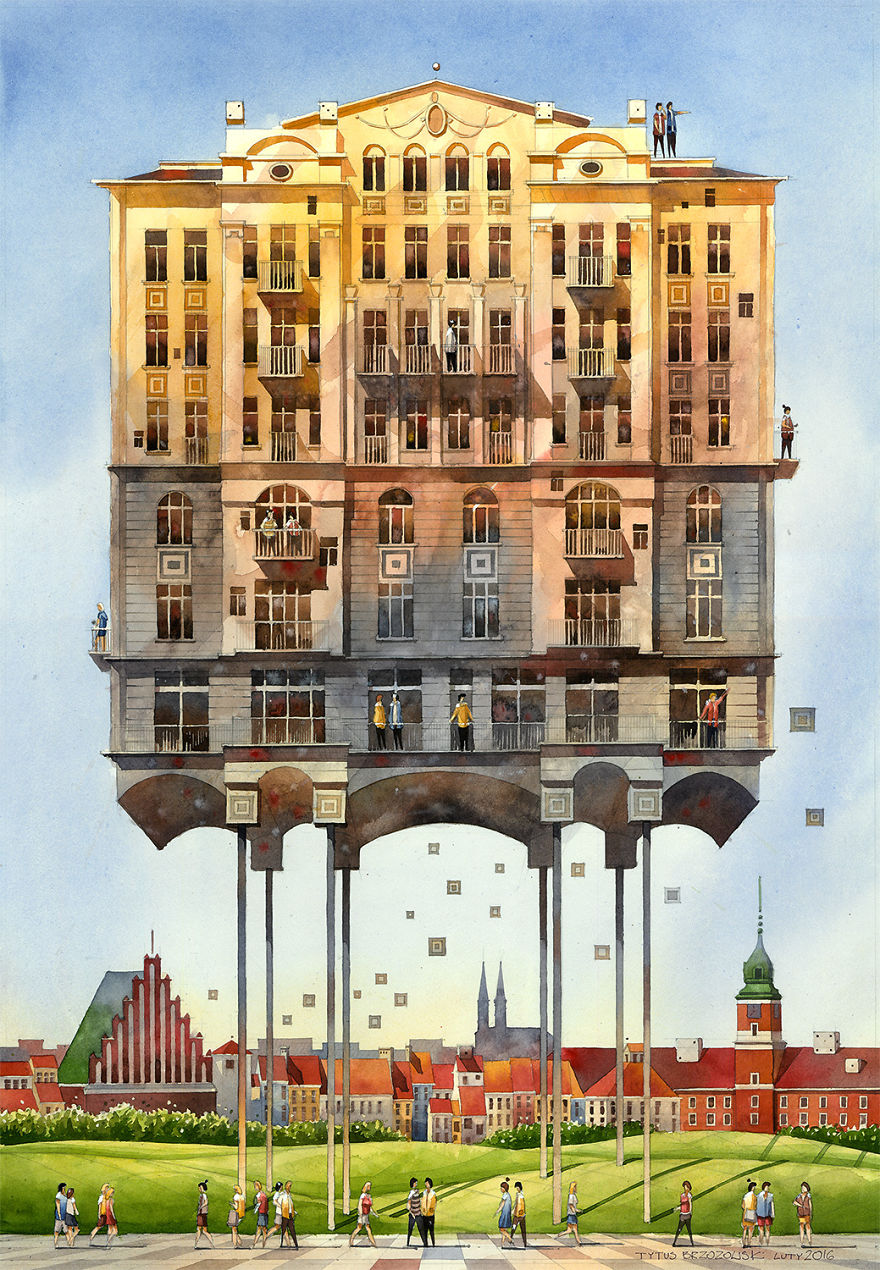 Artist From Poland Nostalgic For 19th Century Warsaw Recreates It In Watercolour Artist From Poland Nostalgic For 19th Century Warsaw Recreates It In Watercolour