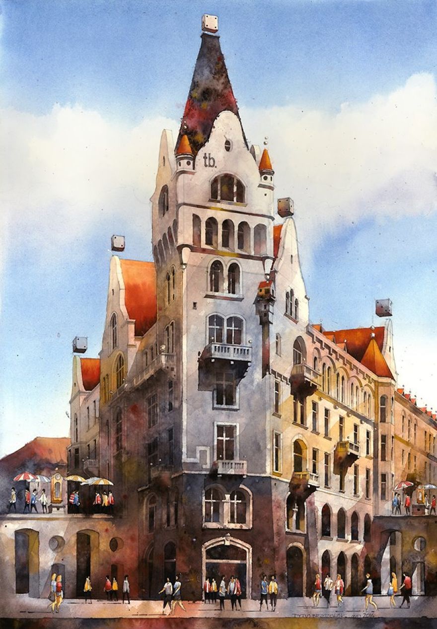 Artist From Poland Nostalgic For 19th Century Warsaw Recreates It In Watercolour Artist From Poland Nostalgic For 19th Century Warsaw Recreates It In Watercolour