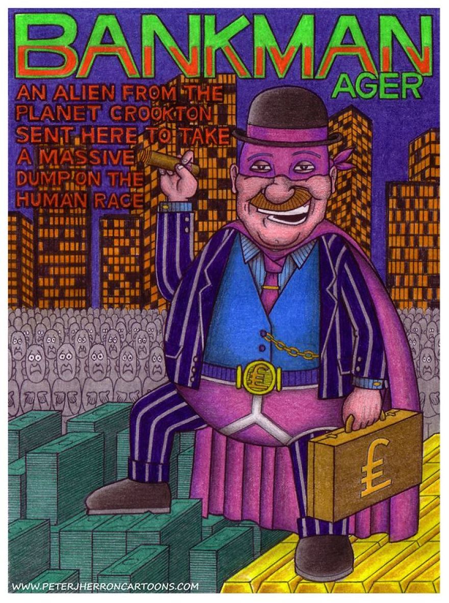 12 Cartoons That Take A Bizarre Look At The World Of Business And Banking