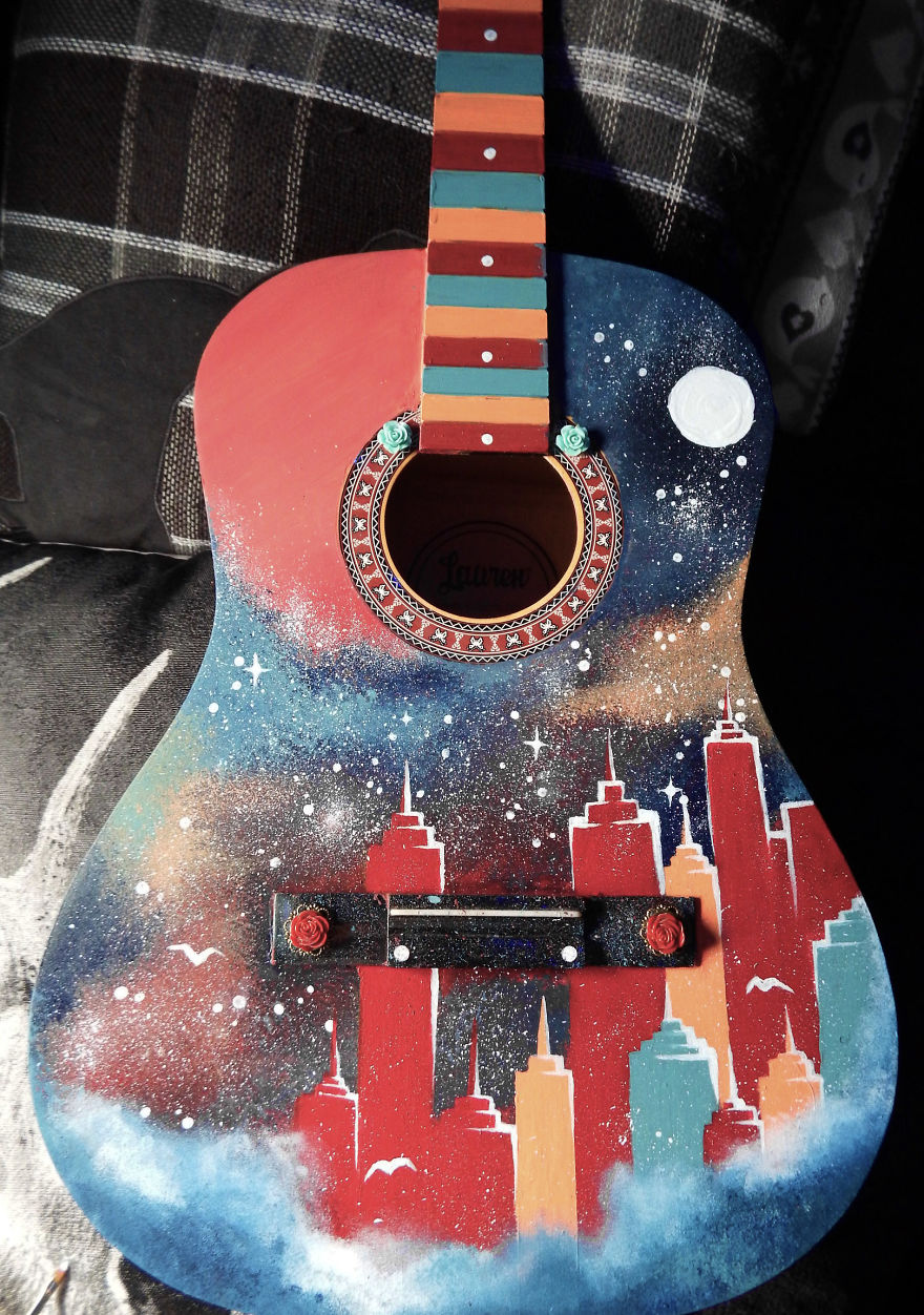 I Use Musical Instruments As Canvases For My Painted Creations I Use Musical Instruments As Canvases For My Painted Creations