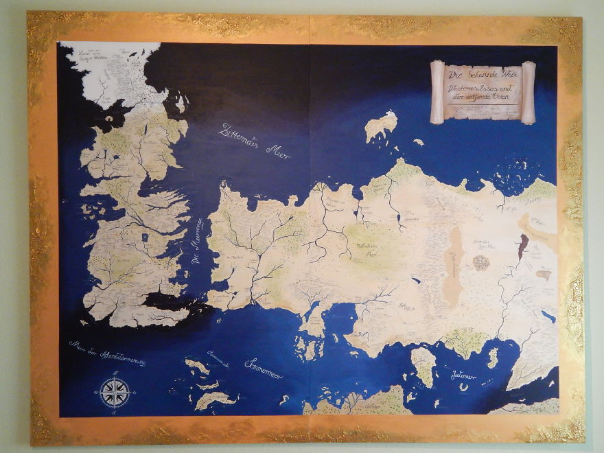 I Spent 120+ Hours Painting A 'Game Of Thrones' Wall Map As A Gift To My Brother I Spent 120+ Hours Painting A 'Game Of Thrones' Wall Map As A Gift To My Brother