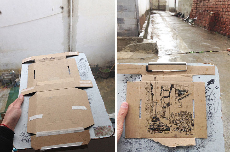 I Draw On Trash I Find In The Streets And Leave It For People To Find