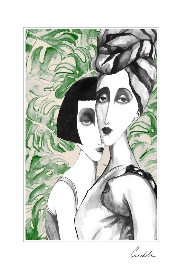 I Complete My Ink Drawings By Adding A Digital Touch To Them