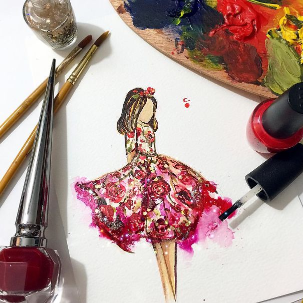 Fashion Fantasy From Bottles Of Nail Polish