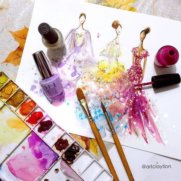 Fashion Fantasy From Bottles Of Nail Polish