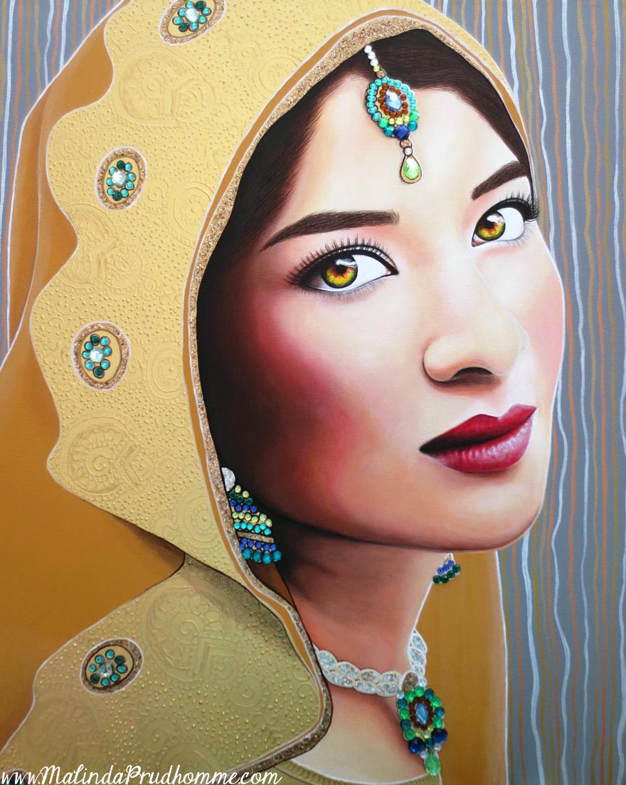 Golden Indian Bride | By: Malinda Prud'homme | Www.facebook.com/malindaprudhomme