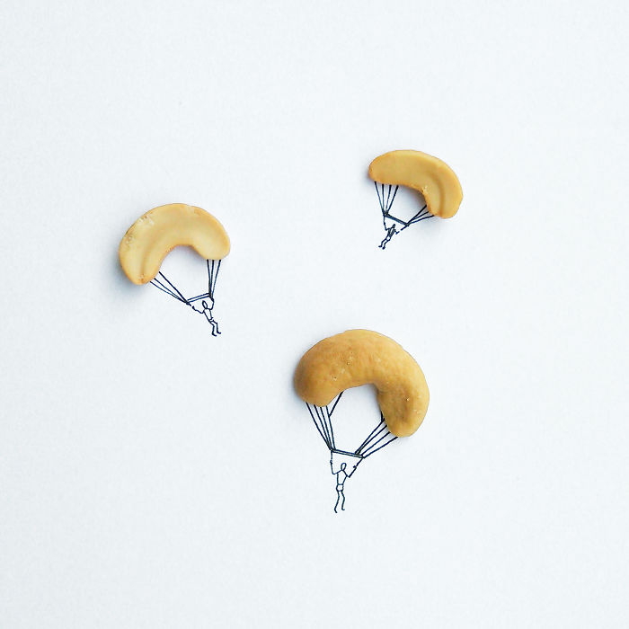 I Created Hundreds Of Witty, Miniature Drawings Around Tiny Everyday Objects