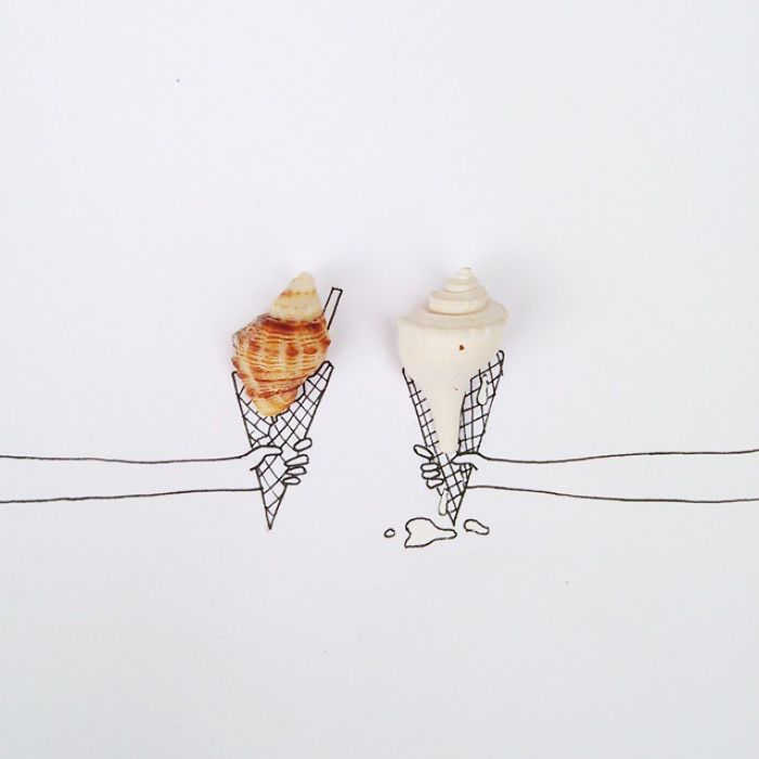 I Created Hundreds Of Witty, Miniature Drawings Around Tiny Everyday Objects
