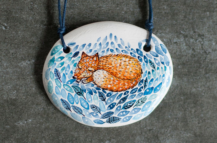 Tiny Watercolour Jewellery That I Create By Painting On Clay