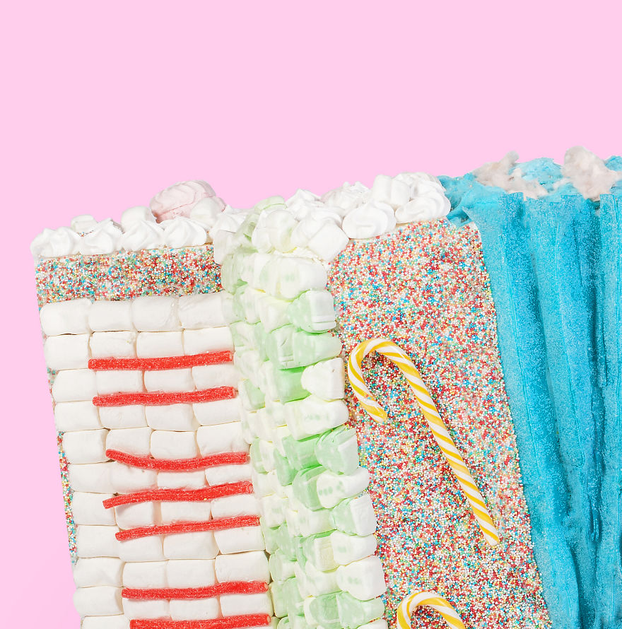 I Made Accordion Sculptures From Moss, Candies And Concrete I Made Accordion Sculptures From Moss, Candies And Concrete