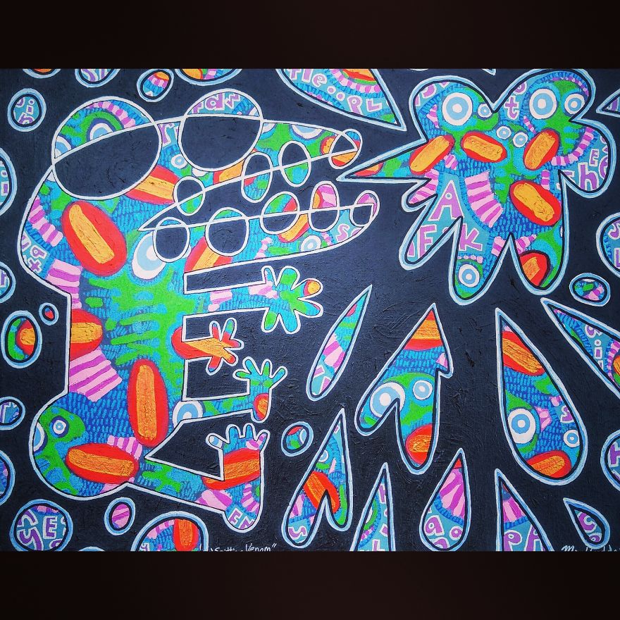 /spitting Venom/ By: Mr.hydde/acrylic On Canvas 16''x20''/ Https://m.facebook.com/misterhydde/