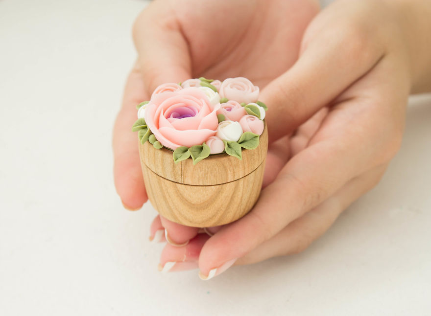 I Create Succulent And Flower Ring Boxes To Help People Get Married