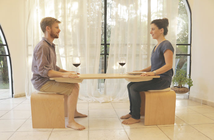 I Designed A Table That Requires You To Be Fully Present While Eating By Connecting You To Your Dining Partner