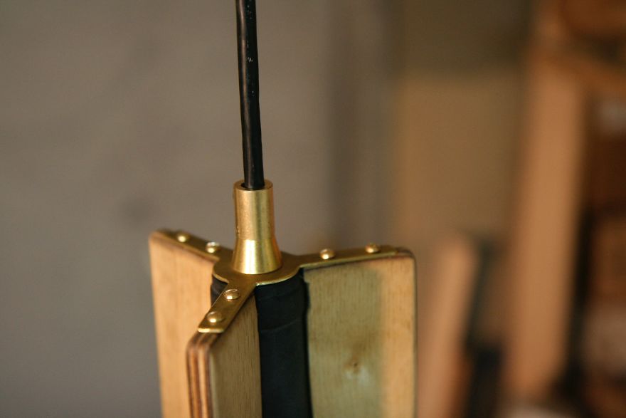 Recycled Wine Bottle Pendant Light