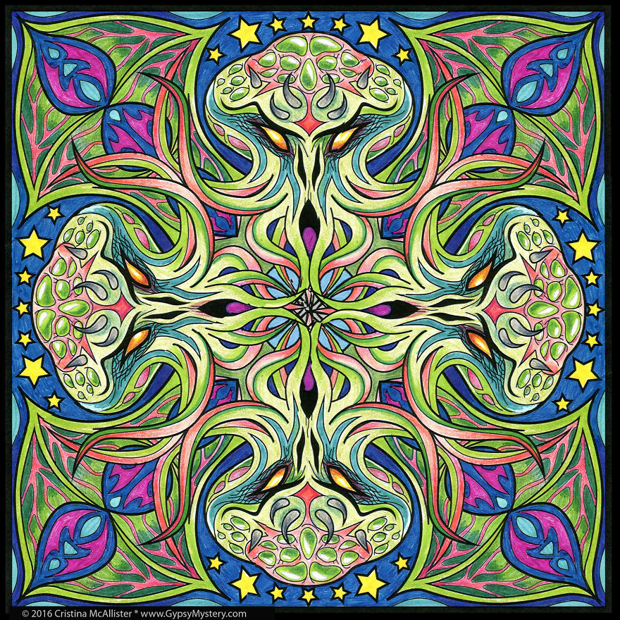 I Create Wicked Coloring Material By Combining Mandalas And Monsters I Create Wicked Coloring Material By Combining Mandalas And Monsters