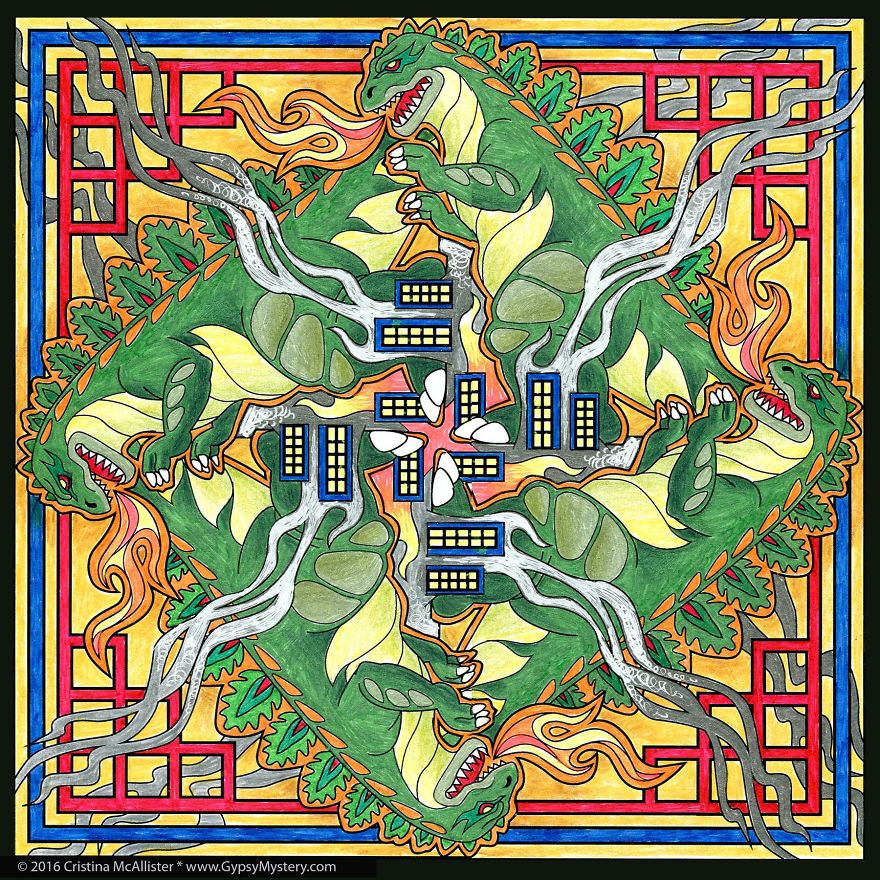I Create Wicked Coloring Material By Combining Mandalas And Monsters
