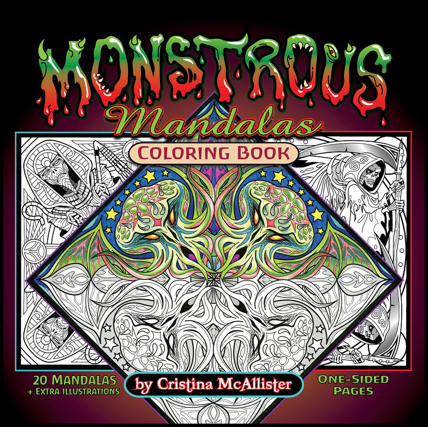 I Create Wicked Coloring Material By Combining Mandalas And Monsters I Create Wicked Coloring Material By Combining Mandalas And Monsters