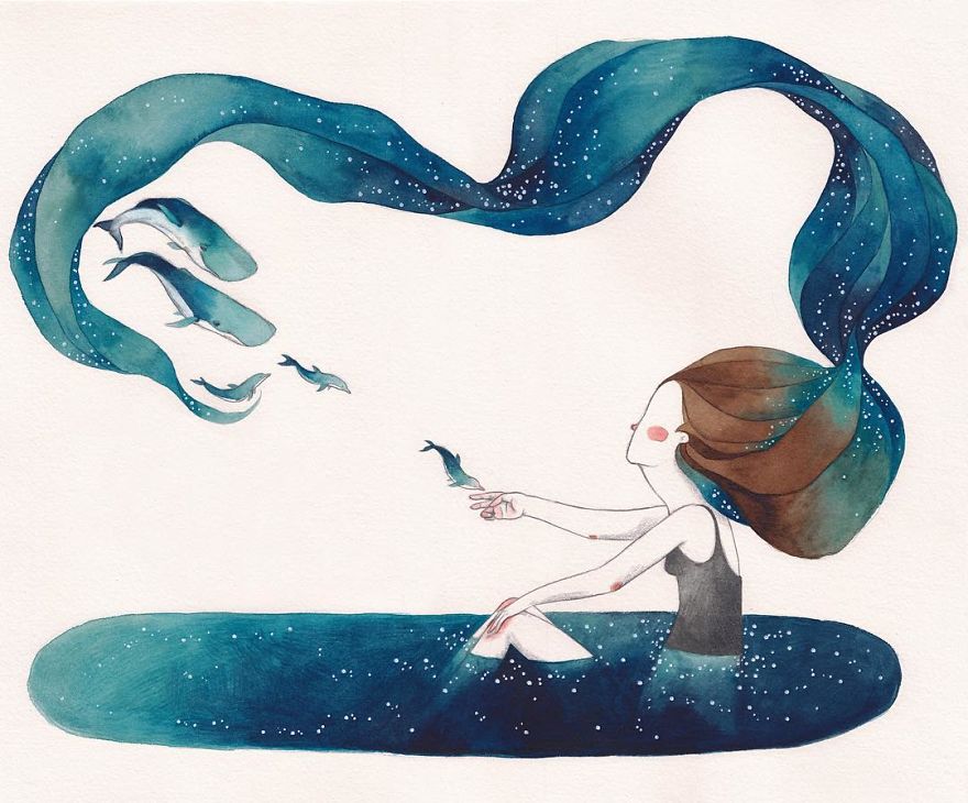 My Case Has 11 Different Watercolor Blues