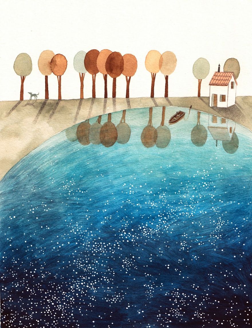 My Case Has 11 Different Watercolor Blues