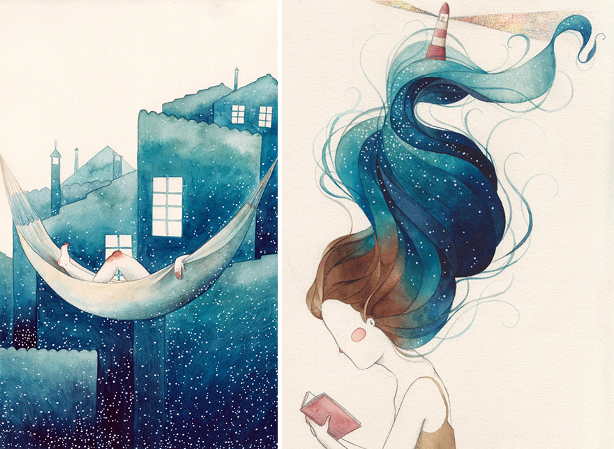 My Case Has 11 Different Watercolor Blues