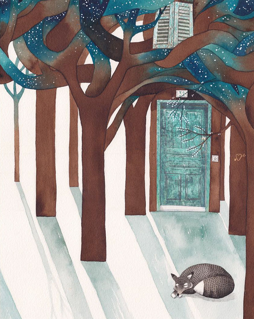 My Case Has 11 Different Watercolor Blues