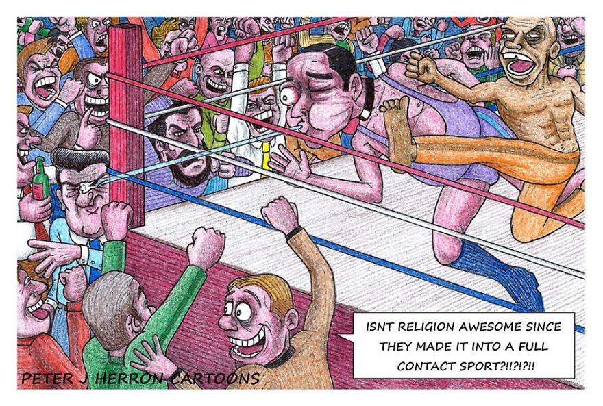 12 Cartoons That Show How Religion Is Ludicrous And Terrifying In Equal Measure