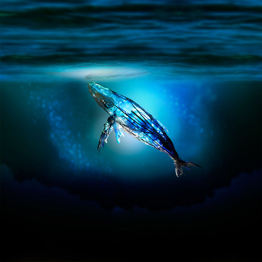 I Recycle Used Plastic Into Sculptures