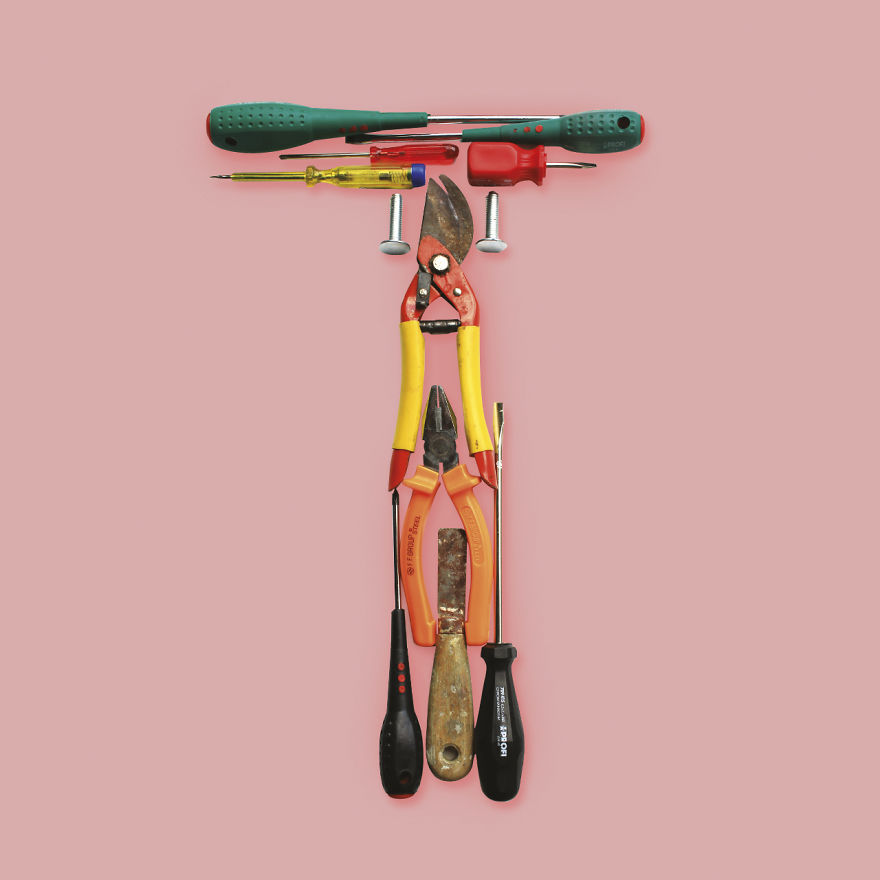 We Used Everyday Objects To Form A Full Alphabet