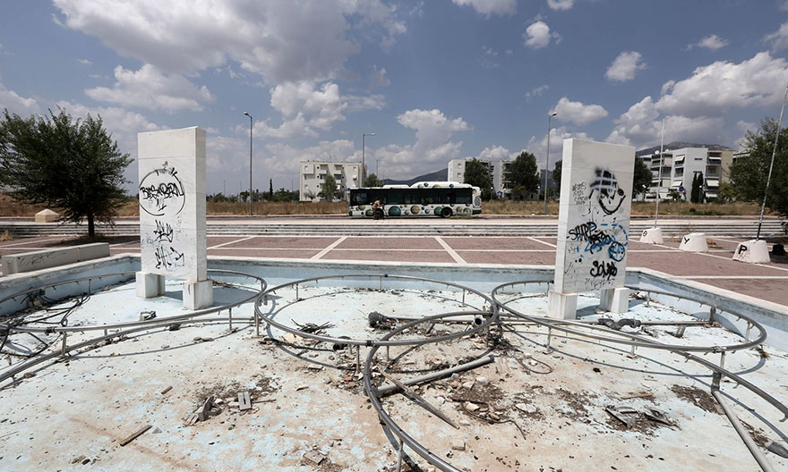 Fountain In Olympic Village, Athens, 2004 Summer Olympics Venue