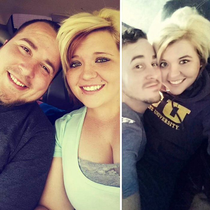 Last March And This March. We Are Doing It Together. To Be Healthy For Our Kids, So We Are Around Longer. I’m So Proud Of Us. I’ve Lost 32 Pounds. He Has Lost 55 Pounds