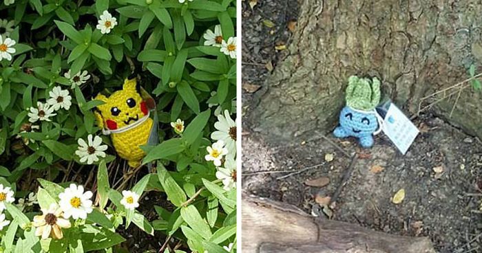 Someone Is Crocheting REAL Pokémon Toys And Leaving Them At PokeStops For Others To Find