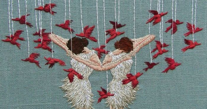 Embroidered ‘Psychological Landscapes’ That Tell Stories In Thread