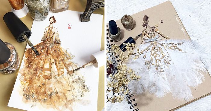 Nail Polish Turned Into Fashion Fantasy
