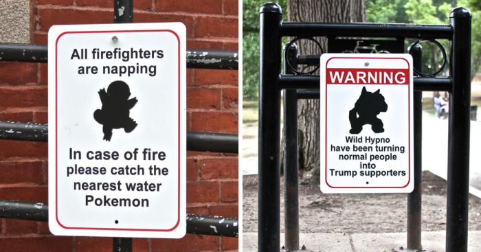 Funny Pokemon Signs Pop Up Around Boston