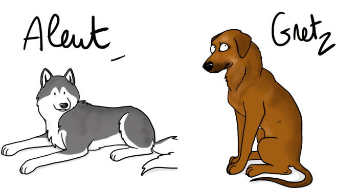 I Drew My Seven Dog Family