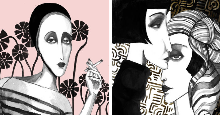 I Complete My Ink Drawings By Adding A Digital Touch To Them