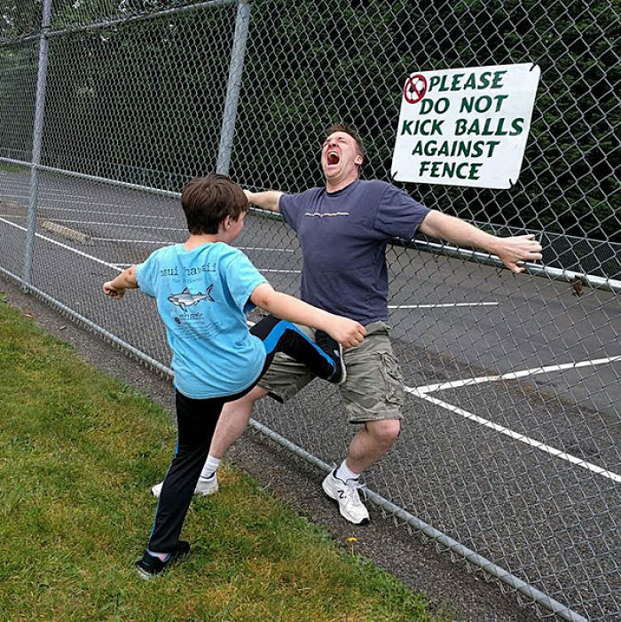 Do Not Kick Balls Against Fence.