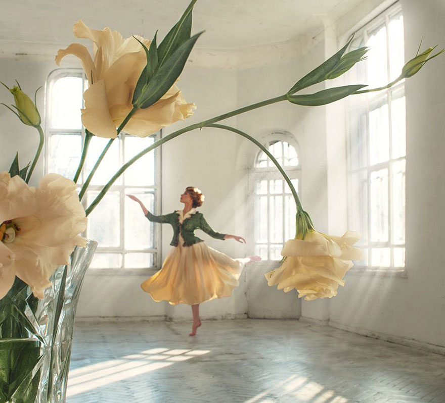 flower-girl-forced-perspective-david-dubnitskiy-1 flower-girl-forced-perspective-david-dubnitskiy-1