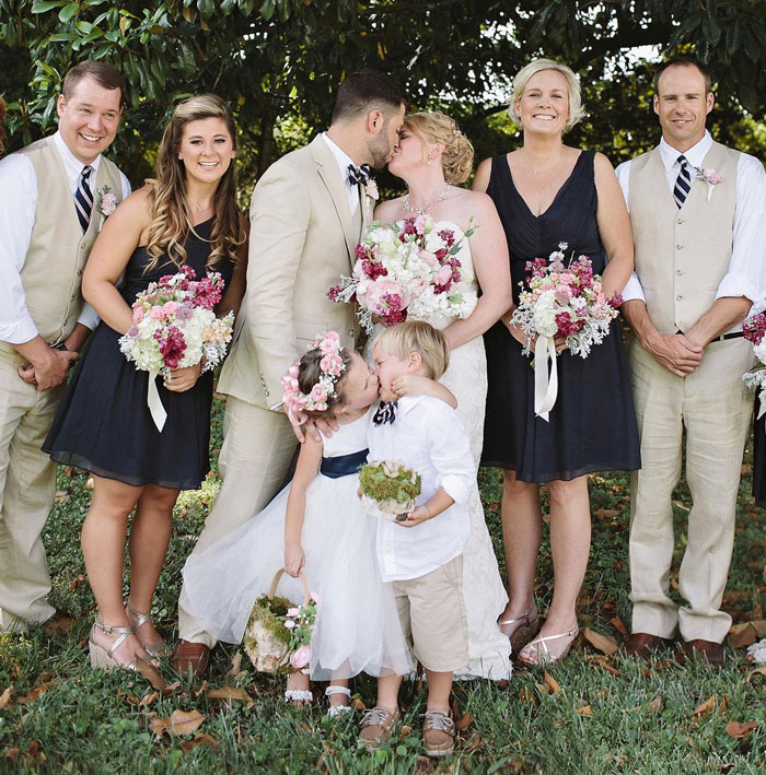 4-Year-Old Flower Girl’s Surprise Kiss Steals Spotlight At Mom’s Wedding