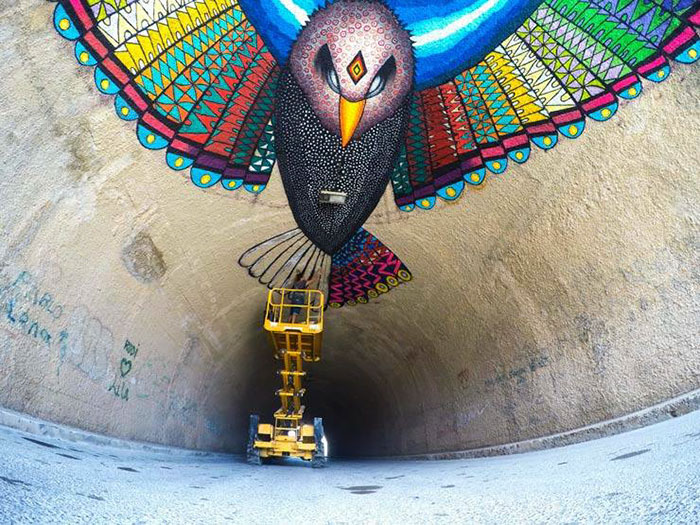 flying-eagle-mural-bloop-festival-street-art-spaik-spain-1