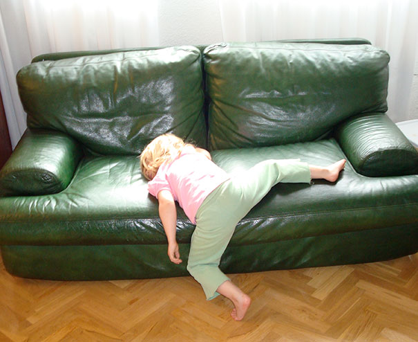 Napping On A Halfway To Sofa