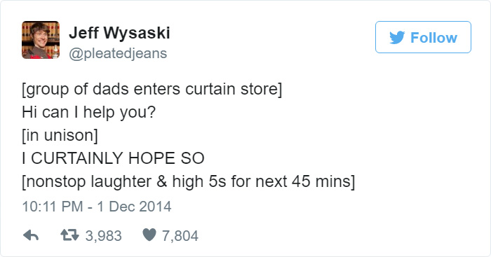 Dads In A Curtain Store