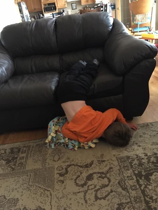 Fell Off Couch Mid-nap And Kept Sleeping