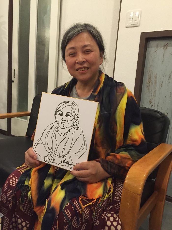 I Draw People I Meet With One Unbroken Line