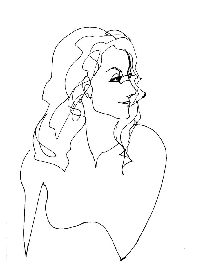 I Draw People I Meet With One Unbroken Line