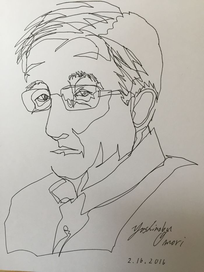 I Draw People I Meet With One Unbroken Line