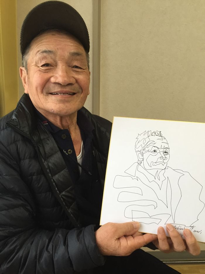 I Draw People I Meet With One Unbroken Line