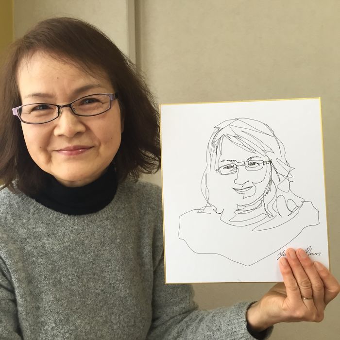 I Draw People I Meet With One Unbroken Line