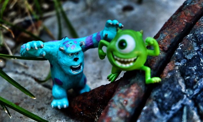 Sullivan Chasing After Mike In Human World